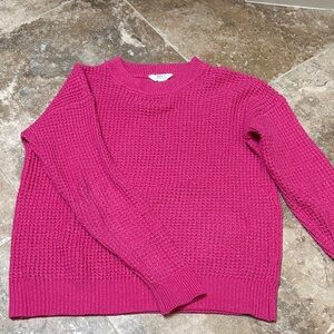 Time and Tru Fuchsia Crew Neck Sweater